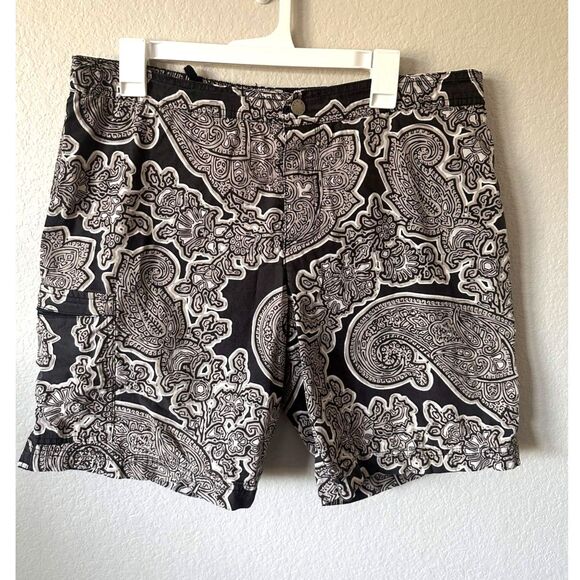 Michael Kors Other - Michael Kors Men's L Dark Brown Paisley Swim Trunks 100% Cotton Mesh Lined Boho